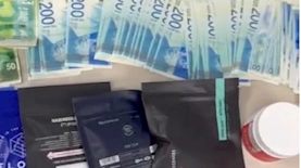 כסף וסמים, צילום: דוברות המשטרה